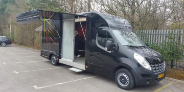 Ranger exhibition unit and promotional vehicle on Adidas UK roadshow tour
