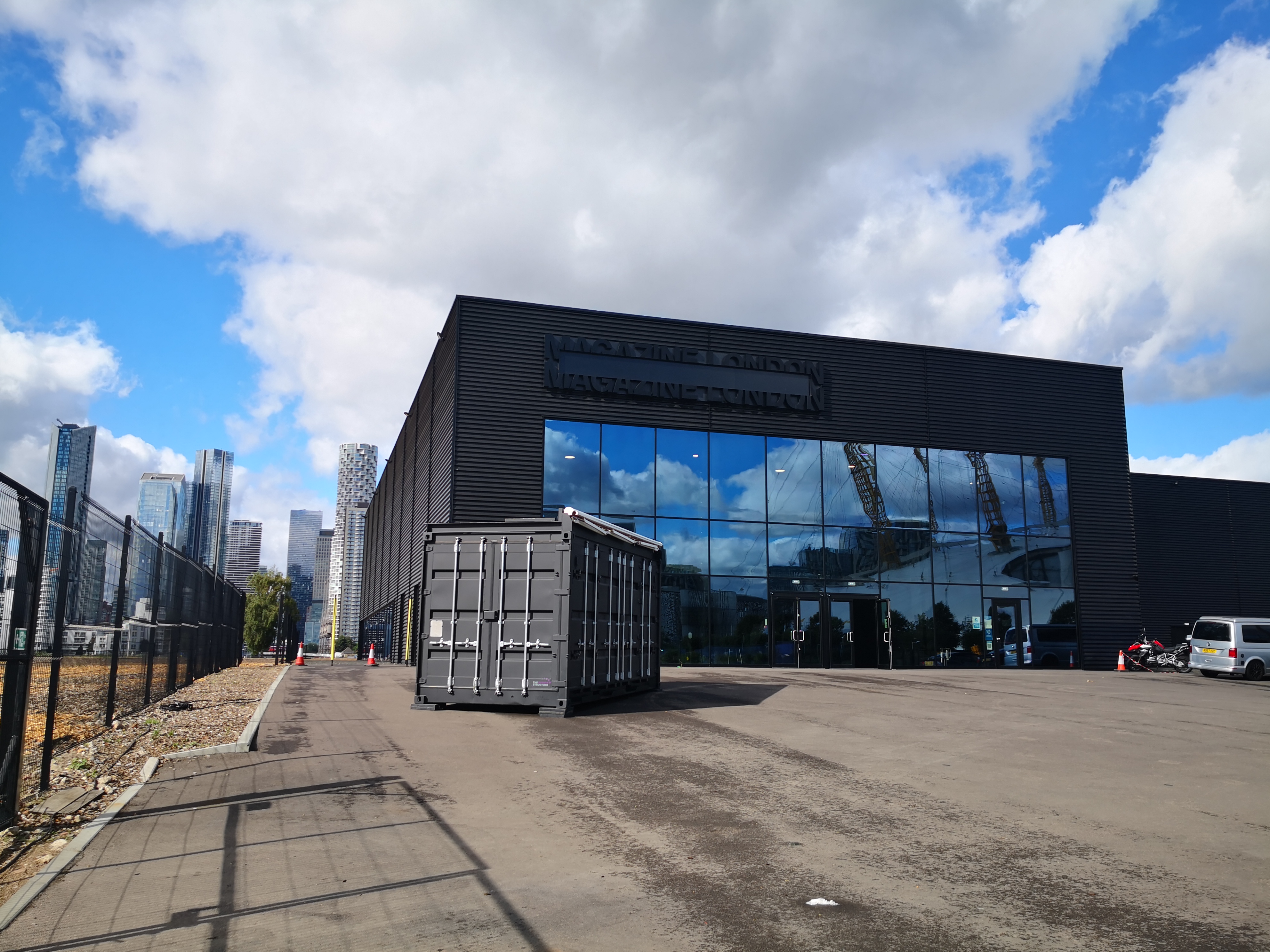 Shipping container ticket booth for Lodnon Design Festival Studio Premium customised container conversion