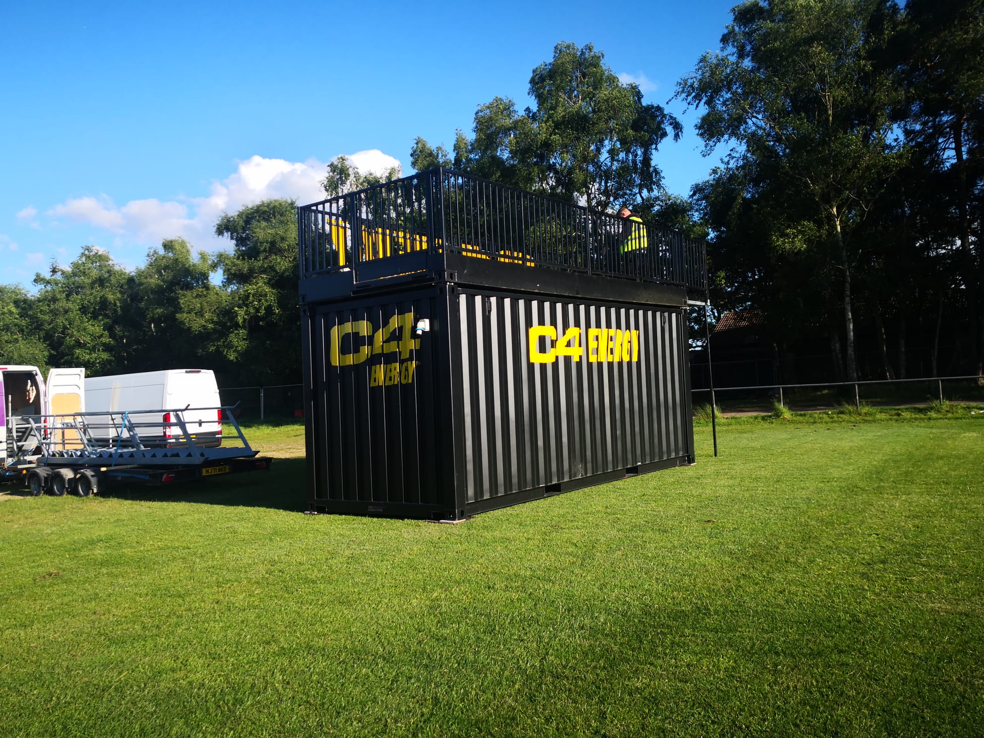Nutrabolt C4 Energy Drink pop-up shipping container bar at bournmouth 7s festival events