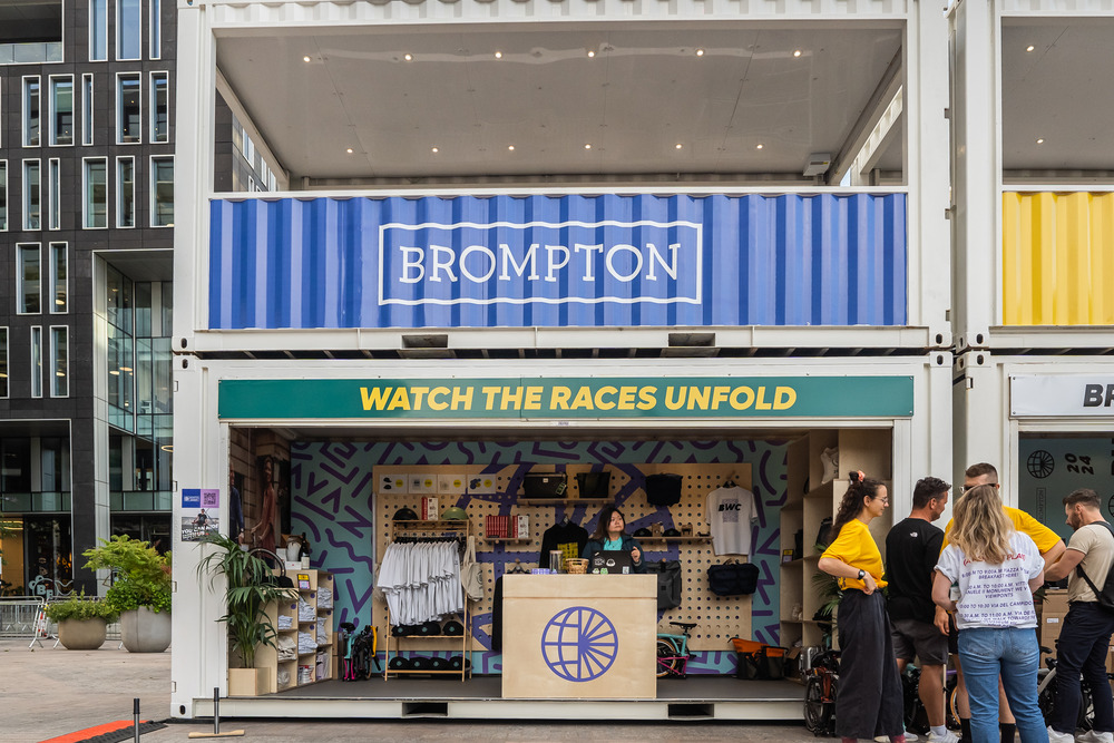 brompton bicycle world championships brand activation using multiple impact premium customised containers