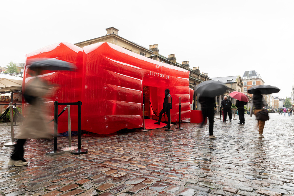E.L.F makeup activation for new Jelly product line using shipping container conversion with inflatable outside activated in London