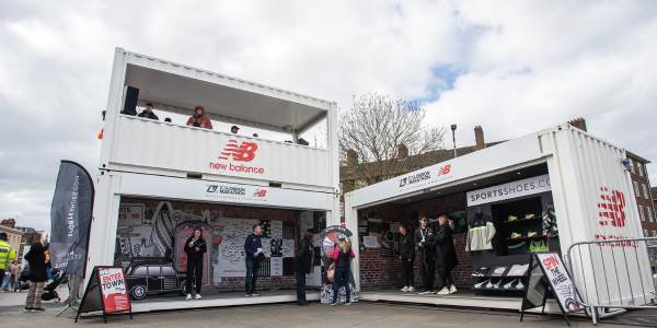 Statement Premium in an activation for New Balance  ​