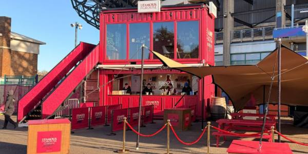 Vision Container being used in an activation for Famous Grouse