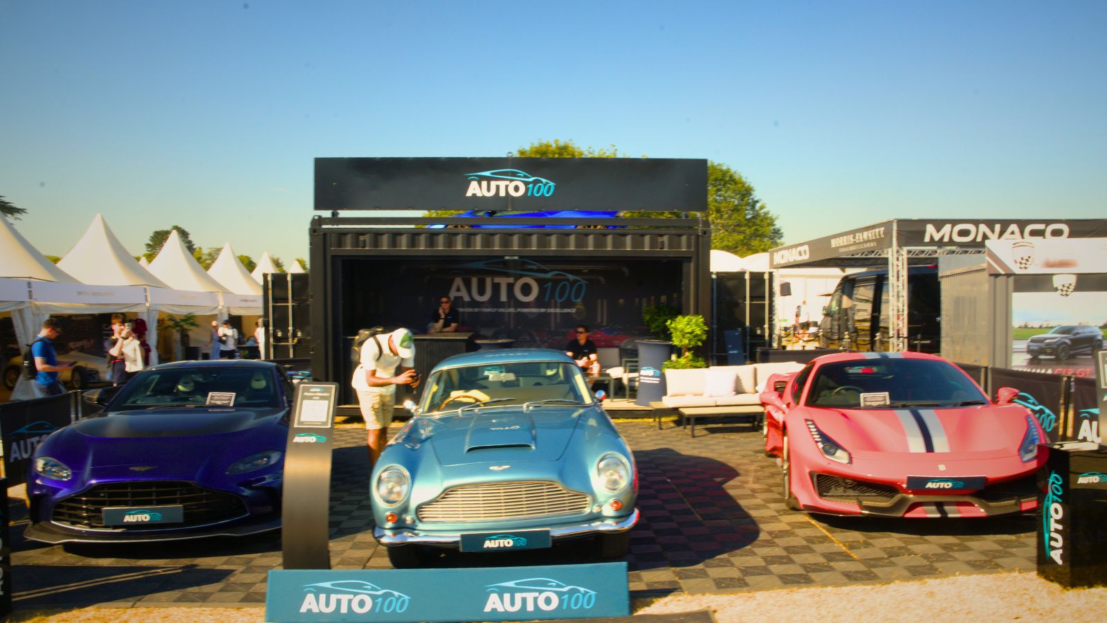 Auto100 hospitality environment at the Goodwood Festival of Speed created using premium event structures.