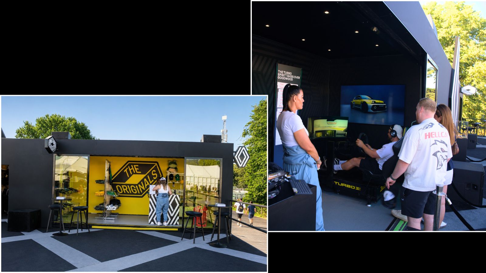 Renault activation at Goodwood Festival of Speed using multiple customised event containers.
