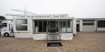Apollo exhibition unit available for roadshow truck tour events and campaigns