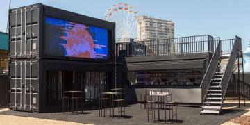 Event shipping containers Statement for Hennessy Demon Dayz activation