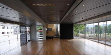 Inside exhibition trailer and roadshow truck Momentum interior