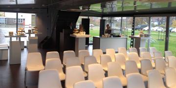 Pursuit mobile showroom interior available for immediate hire