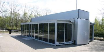 Exterior mobile showroom Pursuit available for hire 