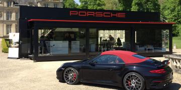 Pursuit Plus mobile showroom pop-up car dealership for Porsche 