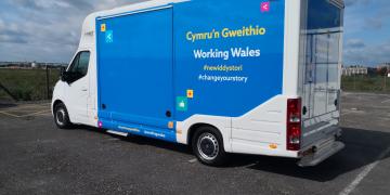 Ranger self-drive exhibition unit touring with Working Wales