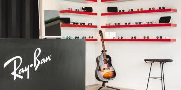 Ray-Ban event shipping container pop up store at All Points East