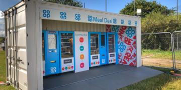 Co-op meal deal vending machine activation at Reading Festival