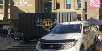 Dr Martens event shipping container conversion in Glasgow for Rebellion Festival
