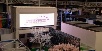 The Events Structure shipping container conversion at trade show exhibition 