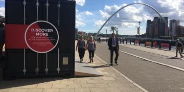 Event shipping containers for employee and community awareness events and campaigns 