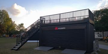 Impact shipping container conversion at All Points East festival with Huawei