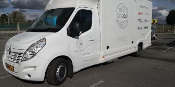 Promotional vehicle Ranger exhibition unit graphic wrapped and prepped for Gardner Denver UK tour