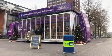 Conqueror exhibition trailer onsite at the latest roadshow truck tour  