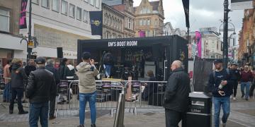 Dr Martens Boot Room shipping container conversion at Live at Leeds