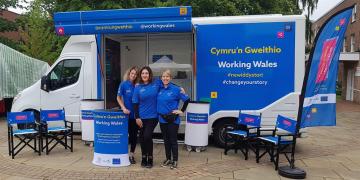 Self-drive exhibition unit and promotional vehicle Ranger on Working Wales roadshow tour 