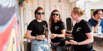 Pop-up shipping container bar available for dry-hire at events 