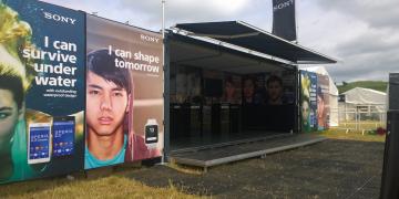 Sony customised container brand activation in Dublin using Studio Premium