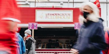 Famous Grouse pop-up mobile bar shipping container bar for British and Irish Lions tour opener 2021