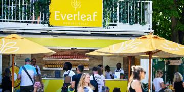 Everleaf at pub in the park with shipping container bar impact mobile bar shipping container conversion