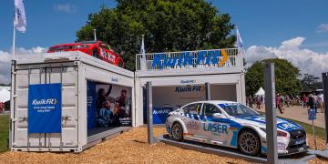 multi deck shipping container conversion cluster kwik fit customised container for goodwood festival of speed