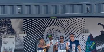 boardmasters 2022 festival activation shipping container conversion white claw shore club event