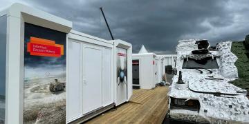 BAE systems mobile showroom vista exhibition unit for eurosatory exhibition 2022