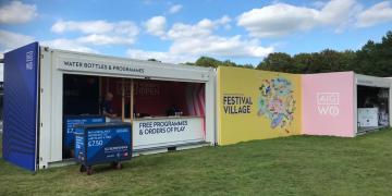 shipping container conversion for events gallery customised container brand activation for AIG women's open 2023 event marketing