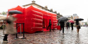 E.L.F makeup activation for new Jelly product line using shipping container conversion with inflatable outside activated in London