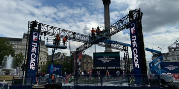 The Event Structure partners with MLB Trafalgar Square Takeover helping deliver shipping container conversion activations for fan zone
