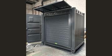 Boutique 10ft Shipping Container with Shutter Down