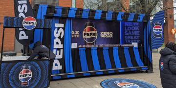 container bar hire with branded drinks setup for high footfall event