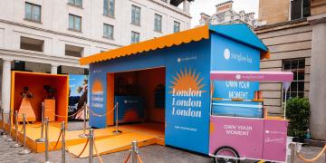 Sunglass Hut brand activation in Covent Garden delivered with Backlash and The Events Structure