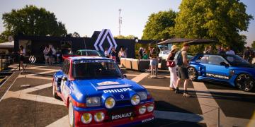 Renault activation at the Goodwood Festival of Speed featuring customised event containers supplied by The Events Structure.